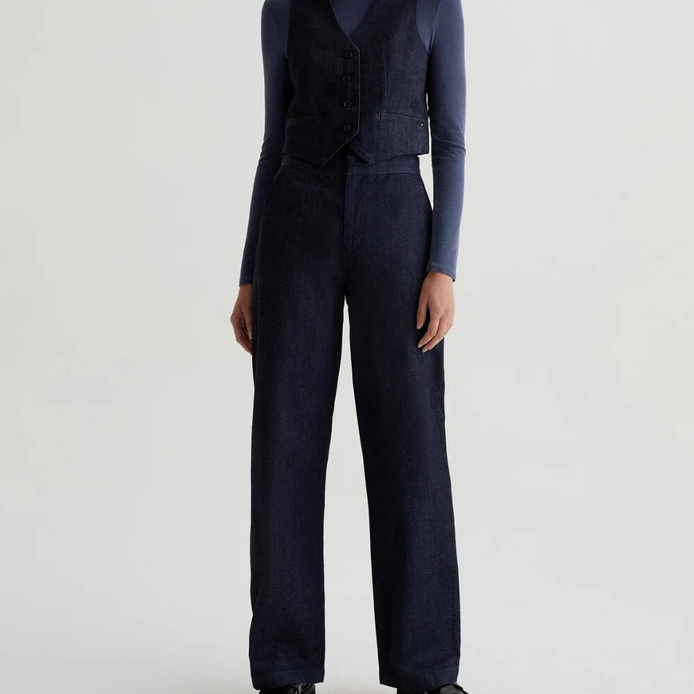 AG Adriano Goldschmied Tailored Kora High Rise Wide Leg Lapis 27